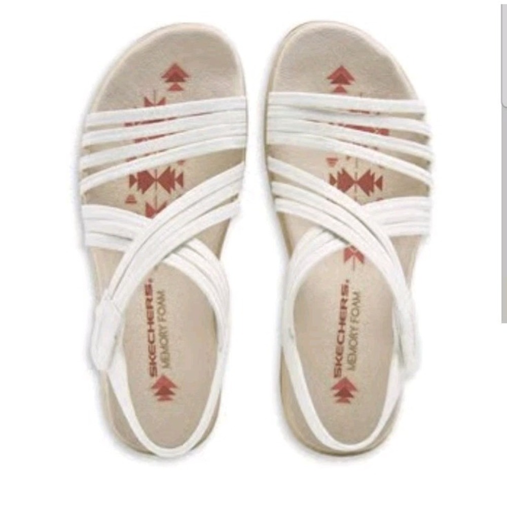 Skechers Women's Reggae Sunnyside 2.0 Comfort Sandals  Size: 8 NWOB White